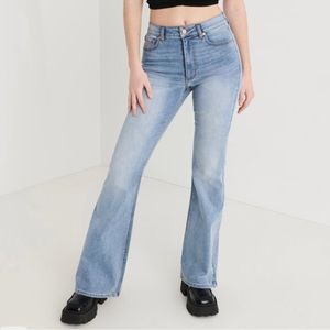 Light Wash Denim Flare Jeans